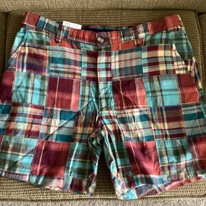 Crown & Ivy madras men’s shorts